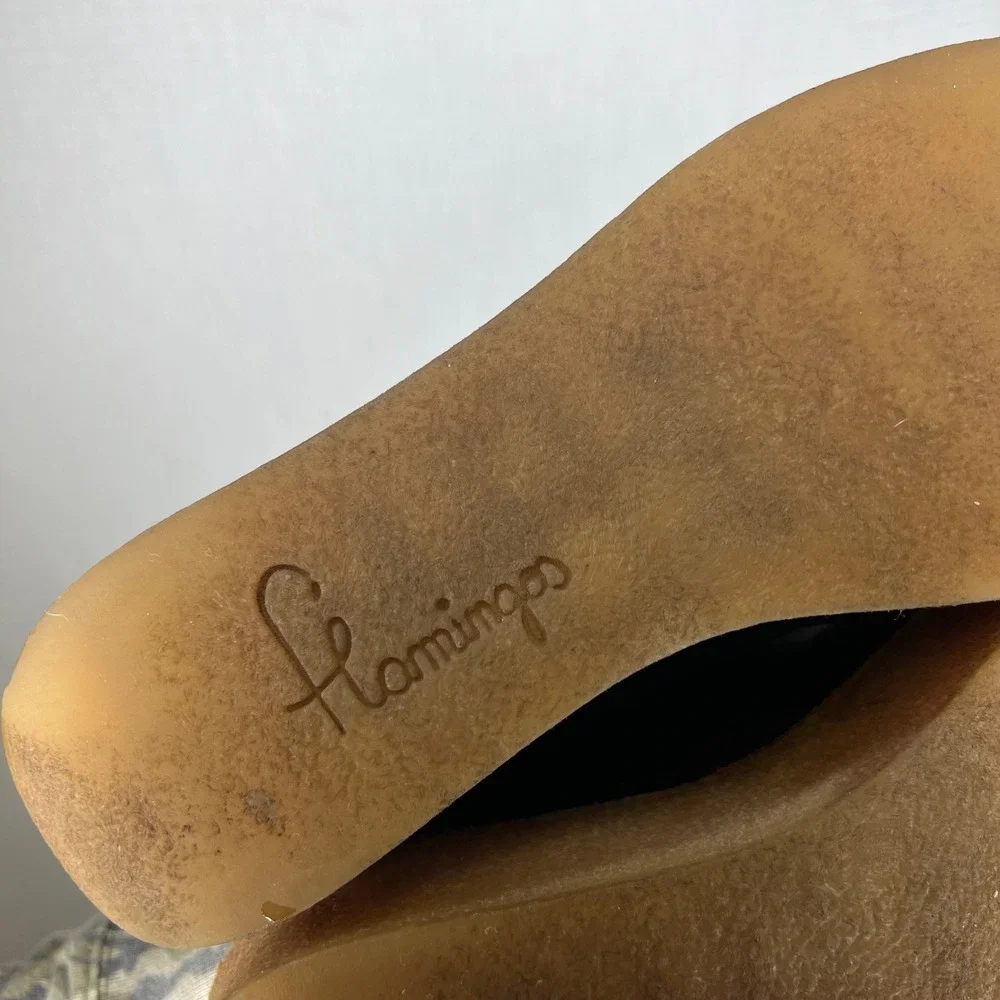 Flamingos Life Black Suede Platform Creepers Shoes‎ Women's Size 9
